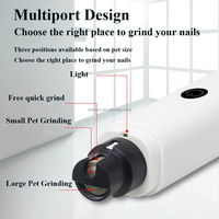 Lime à ongles sans fil USB pour animaux de compagnie avec lumière LED de sécurité, lime à griffes diamantée indolore, coupe-griffes silencieux pour chiens et chats OEM