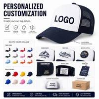 Gorra Trucker de Espuma con Logotipo Personalizado, Malla Trasera, Gorra de Béisbol Promocional para Impresión y Bordado, Gorra en Blanco Unisex, OEM, Venta al Por Mayor