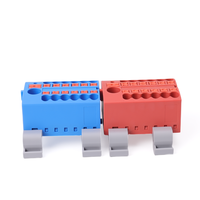 Bloc de distribution RY-ELE RPTKIX 6/12X2.5-NS35 en cuivre automobile, connexion enfichable 13 pôles, 26-12 AWG, 24A, montage sur rail DIN
