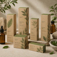 Boîte d'emballage en carton blanc personnalisée avec logo en relief à chaud, brosse dure, plusieurs tailles, plusieurs couleurs, pour cosmétiques, huile essentielle