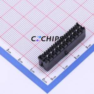 HC-MX3.0-<b>2</b>*10A Wire-to-Board <b>Pin</b> Header Through hole Component (THT),P=3mm <b>Connector</b> 2x10P 3mm Through Hole Micro-Fit (MX 3.0) - Product Image 2