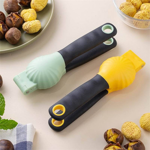 New Design Durable Kitchen <b>Tools</b> Manual Multifunctional Stainless Steel Chestnut Walnut Clip with Comfortable TPR Handle - Product Image 1