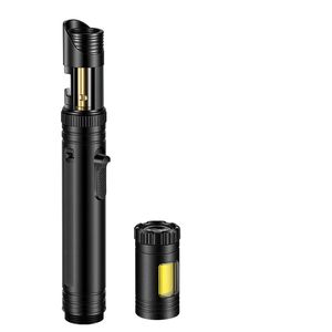 Briquet torche rechargeable au <span class=keywords><strong>butane</strong></span> coupe-vent avec lumière LED, ouvre-<span class=keywords><strong>bouteille</strong></span>, extensible - Product Image 1