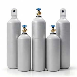 医療用および消防用のQF-2バルブ付きホットセールスフレキシブルスチール20リットル150バール携帯用酸素ボンベ - Product Image 1