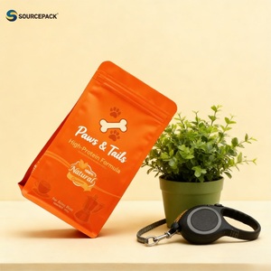 Flat Bottom Pouch Matte Resealable Zipper Bag with Print Flat Bottom Pouch for <strong>Junior</strong> <strong>Dog</strong> <strong>Food</strong> - Product Image 5