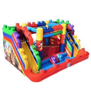 2024 New Double-Lane <b>Inflatable</b> Jumping Castle with Slide Block Bounce <b>House</b> for Kids' Parties Coin Operated Games - Product Image 2
