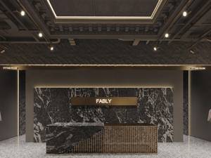 Custom Clothing Store Display Furniture Marble Island Counter Arched Garment Rack Boutique Interior Turnkey Fit-out - Product Image 6