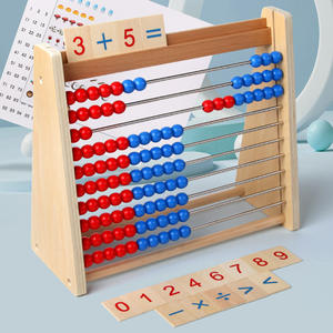 Enfants début mathématiques apprentissage jouet enfant en bas âge multifonctionnel numéro <span class=keywords><strong>calcul</strong></span> support en bois boulier mathématiques jouet - Product Image 4