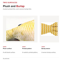Jouet à mâcher en peluche en forme de poisson simulé avec herbe à chat pour chats, aide à la dentition, jouet pour animaux de compagnie en forme de faux poisson