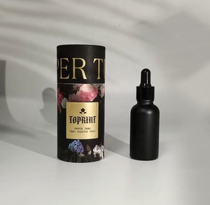 Custom Logo Black Insert Eva Cardboard Cylinder Perfume Bottle Essential Oil Packaging Round Gift Paper Boxes With Metal Lid