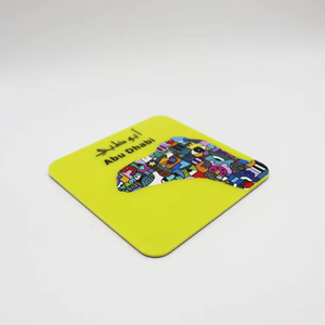 แผ่นรองแ<span class=keywords><strong>ก</strong></span>้วอะคริลิคสีเหลือง รูปทรงตามสั่ง ตกแต่งลายอูฐ แผ่นรองแ<span class=keywords><strong>ก</strong></span>้วทรงกลม พิมพ์ลายด้วย UV สำหรับแก้วเครื่องดื่มอะคริลิค - Product Image 3