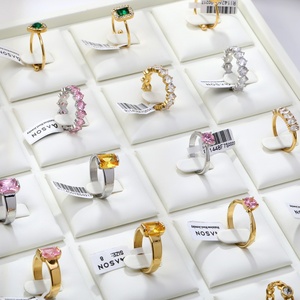 Accesorios para Dedos, Anillo para Articulaciones de Dedos, Más Opciones de Talla, Joyería de Moda, Anillos de Acero Inoxidable con Circonita, Chapados en Oro de 18K para Mujer - Product Image 2