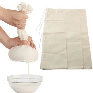 Bolsa de malla con filtro de algodón para leche, café y zumo, gran oferta