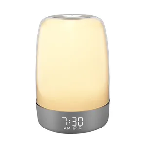 Rifornimento di fabbrica popolare Smart Wake Up Night Light Color variabile Sunrise Simulation Alarm Clock