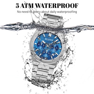 2025 New Arrival High Quality Fashion Business Quartz Chronograph <b>Watches</b> for <b>Men</b> with Stainless Steel Band and Glass Dial - Product Image 3