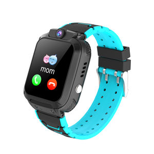 Reloj inteligente para niños, teléfono Gps, reloj de pulsera para niños, reloj azul de silicona Digital Gps, videollamada para niños, tarjeta SD portátil negra - Product Image 6
