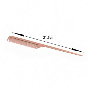 <b>Creative</b> <b>Gift</b> Long Handle Metal Rat Tail Comb With Custom LOGO - Product Image 2
