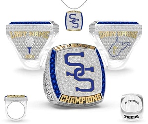 แหวนแชมป์เบสบอลสำหรับเยาวชนแบบกำหนดเอง ชุบทองคำสีกุหลาบ โลหะผสม สไตล์ดั้งเดิม สวมใส่ได้ทุกวัน ขายส่ง - Product Image 3