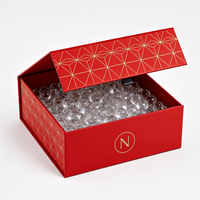 Boîte cadeau personnalisée rouge à fermeture magnétique, boîte rigide en papier de luxe avec logo en feuille d'or, impression offset pour l'emballage de cosmétiques et de bijoux