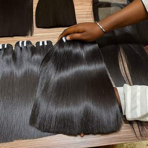 Extensions de cheveux humains vietnamiens bruts, <span class=keywords><strong>super</strong></span> double drawn, lisses comme des baguettes, pleine longueur 8-32 pouces, prêtes <span class=keywords><strong>à</strong></span> être expédiées, prix de gros - Product Image 1