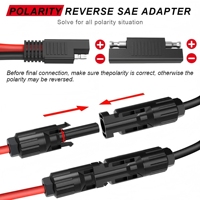 Câble Linkyou 10AWG SAE vers MC-4, câble adaptateur SAE MC-4, fil de connexion MC-4 vers SAE, cordon de conversion solaire SAE