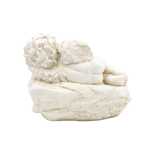 Statues d'anges en résine style jardin, ornements de chérubins Cottagecore pour paysages extérieurs romantiques et décoration de patio – Fulin Crafts - Product Image 5
