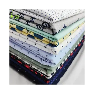 China Wholesale 120gsm100% Cotton Oxford printing men's shirt fabric for men shirting 100% Cotton printed Fabric Textile