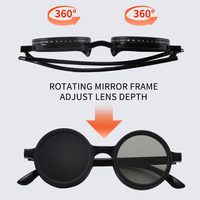 Lunettes de soleil polarisées rondes à teinte réglable pour hommes, 1 à 9 niveaux, avec technologie de lentilles ND9, légères et durables
