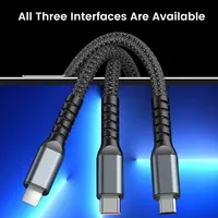 Harga Pabrik Kabel USB Pengisian Cepat LED 5A Universal 100W Bercahaya di Malam Hari, Tembaga Murni untuk Ponsel, Printer, Komputer, Android-Type-C