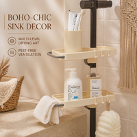 Support d'éponge réglable pour robinet, en plastique durable, installation facile