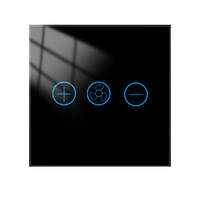 Interruptor Inteligente para Cortinas, Delicado, Inalámbrico, con Panel Táctil, Impermeable, 10A, ABS, PC