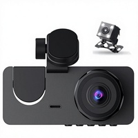 Y15 Nieuwe Privé Model Verborgen Drie-Lens IPS 1080p HD Groothoek Voor/Achter Loop Recording Rijrecorder Autocamera