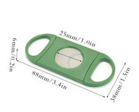 Cutter à cigares double lame en acier inoxydable de calibre 56, manche ovale multicolore, ciseaux en plastique durables pour la vente en gros