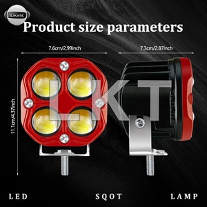 LKT Nouveau produit 38w Led Work Light Potical Lens Spot Beam Yellow White Led Fog/driving Lights Accessoires de voiture - Product Image 4
