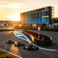Real Time Ranking Display Multi Heat Karting Timing System Support Amusement Park Use Simple Operation Go Kart Competition