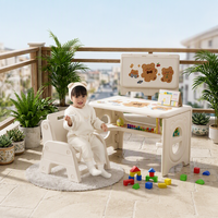Table et chaise d'étude pliables en plastique pour enfants de 1 à 6 ans, bureau à domicile, table à manger, design minimaliste moderne, éducation précoce
