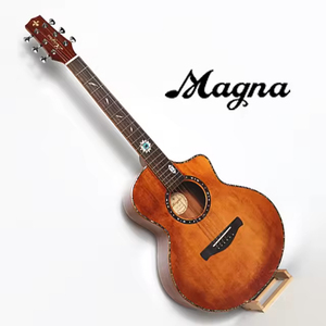 Guitarra Acústica <span class=keywords><strong>MAGNA</strong></span> 36 Mirror NA, Tapa de Abeto, Fondo y Lados de Caoba, Diapasón de Palisandro, Mástil de Caoba, Acabado Brillante Sunset - Product Image 2