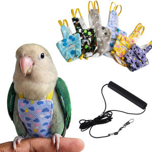 Sabuk Tarik Tali Bebas untuk Burung Beo dari Bahan Polyester dengan Desain Elastis dan Pola Bunga untuk Perlengkapan Berjalan dan Terbang Burung - Product Image 1
