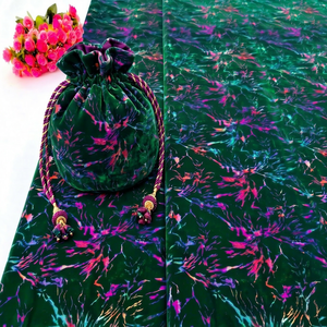 Designer Foil Printed Velvet Fabric Luxury Fashion Dresses Apparel Garments Home Decor Custom OEMODM Textile - Product Image 1