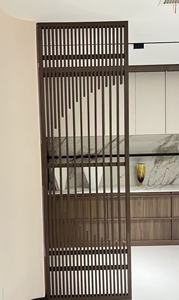 Mới hiện đại thân thiện với môi trong suốt khung màn hình phân vùng tường rỗng Mô hình gỗ rắn lối vào đơn giản TV nền nghệ thuật - Product Image 6