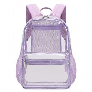 Waterproof Pvc Clear Transparent Plastic School <b>Backpack</b> Bags for Girl - Product Image 2