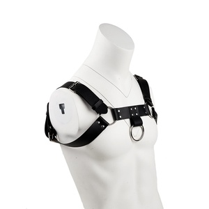 Arnés de Cuero para <span class=keywords><strong>Hombre</strong></span>, Sexy, con Remaches Metálicos, Ajustable, Estilo Punk, Rave, Erótico, Fetiche - Product Image 6