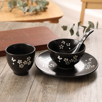 Services de table en mélamine légers de style classique, résistants aux rayures, sans BPA, empilables, pour table à manger, réutilisables, vente en gros