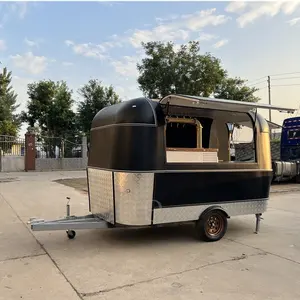UK high quality customized mobile catering trailers electric food truck French standard ice cream cart with ice cream freezer