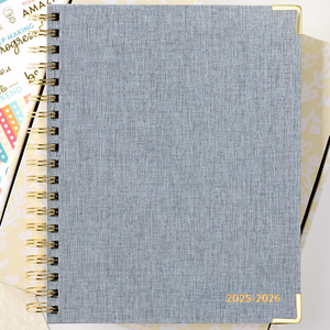 Agenda de <span class=keywords><strong>travail</strong></span> 2026, carnet de notes, calendrier hebdomadaire, début lundi, révision mensuelle, suivi du budget, objectifs, liste de contrôle personnalisable, planification quotidienne - Product Image 1