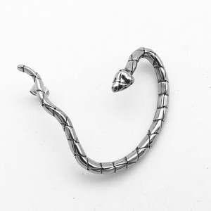 Pendientes de aro de acero de titanio con forma de serpiente yunnique para fiesta, joyería de moda para mujeres y hombres - Product Image 3