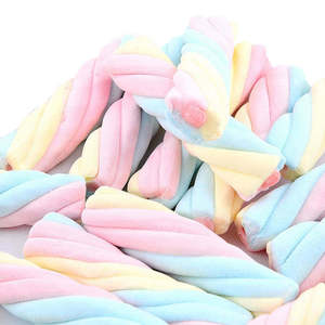 Guimauves colorées torsadées longues en vrac, marque privée, halal, bonbons doux, fabricants de confiseries - Product Image 1