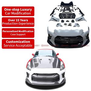 Nuovo arrivo aggiornamento al top secret stile metà fibra di carbonio FRP Car Body Kit per <span class=keywords><strong>Nissan</strong></span> <span class=keywords><strong>GTR</strong></span> <span class=keywords><strong>R35</strong></span> anteriore posteriore paraurti Spoiler cofano - Product Image 2