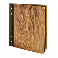 Porte-menu en cuir et bois personnalisé avec logo sur mesure, fait main, durable, moderne, impression sérigraphique, couleur personnalisée, cadeaux