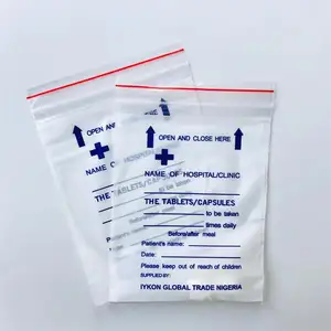 Individuelle LDPE-Kunststoff-Wiederauflösbare Medizin-Großverschluss-Apotheke-Dispensing-Tablette bedruckte Beutel